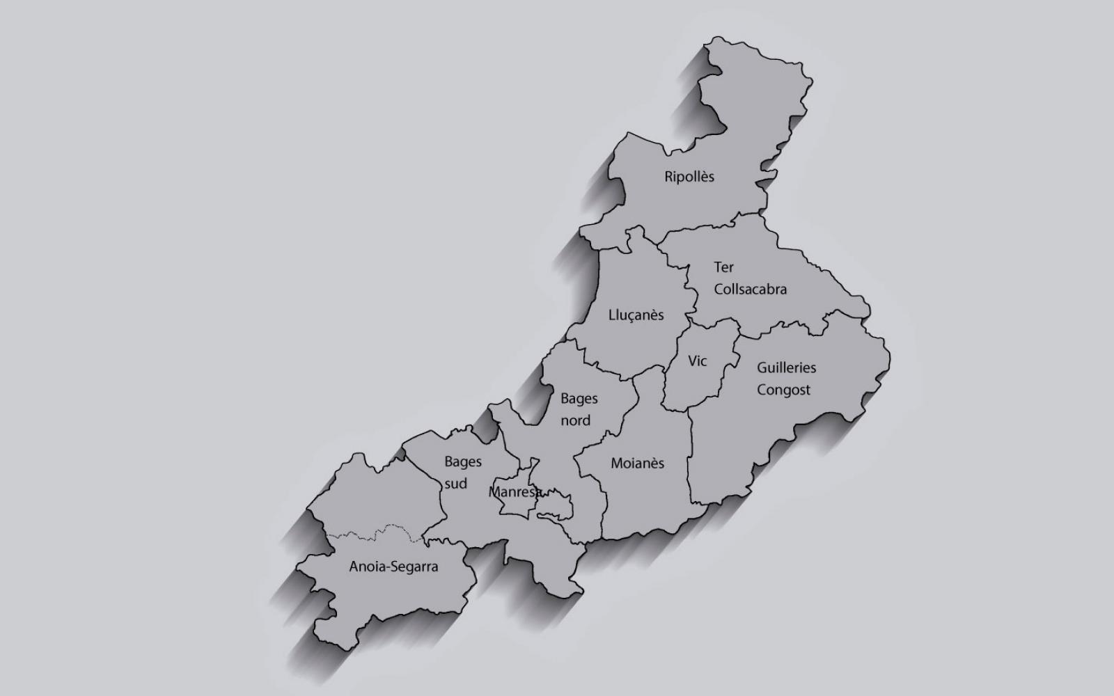 Mapa diocesi Bisbat de Vic Mapa diocesi Bisbat de Vic